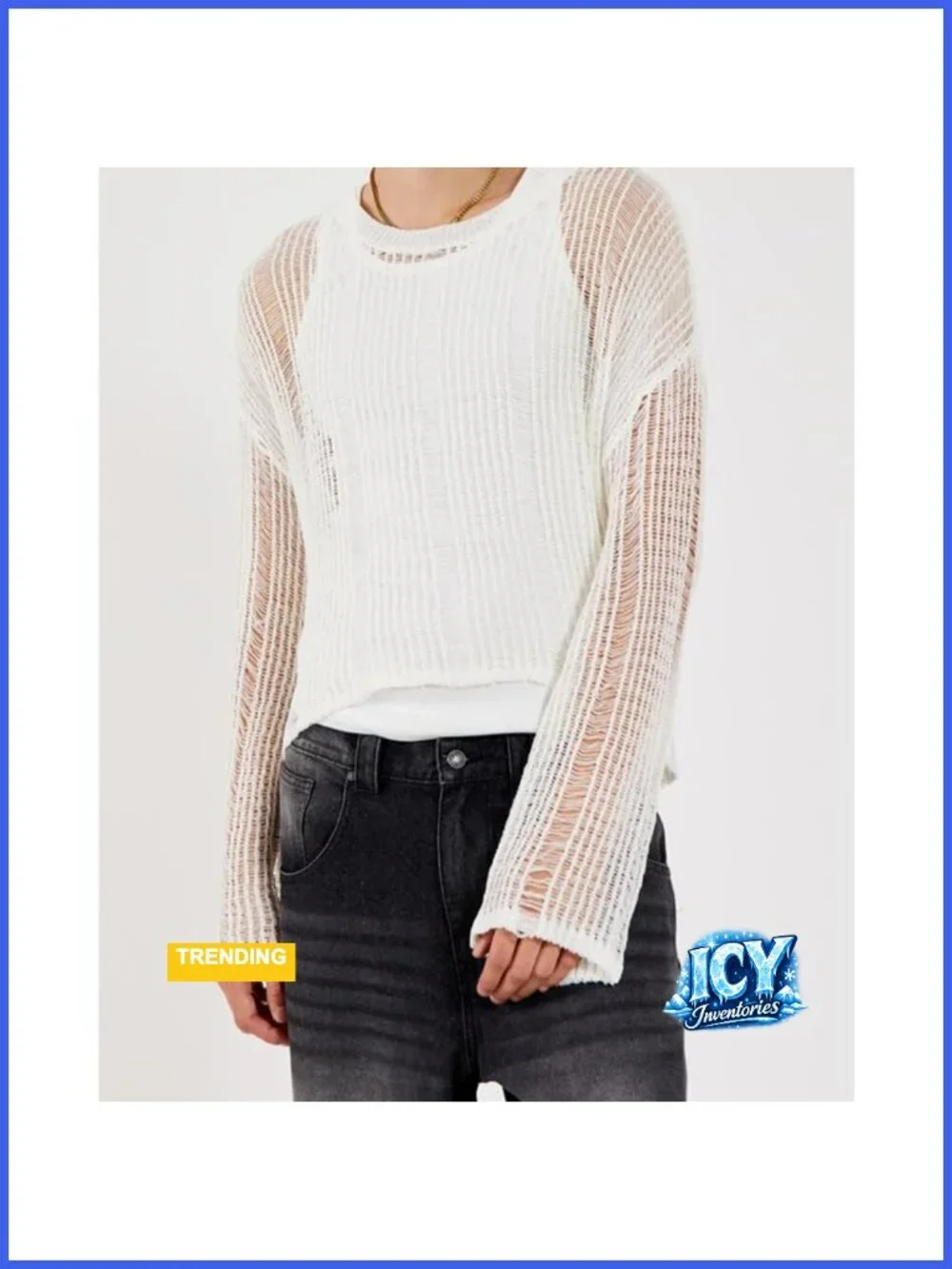 Men's Hollow Out Mesh Long Sleeve T-Shirt Base Layer Knit Top